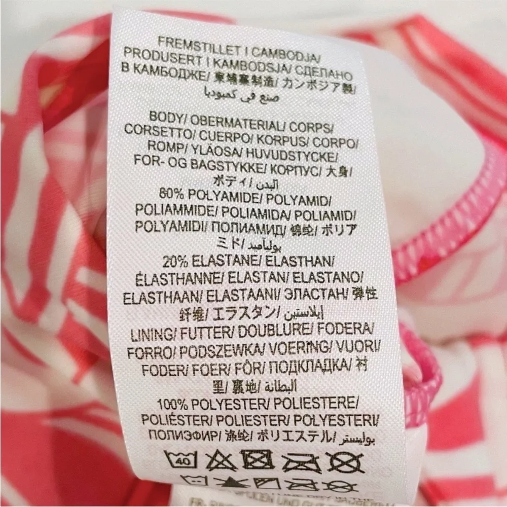 Baby Boden Sun Safe Surf Suit Girls 6-12M Pink Whales Bathing Swim Summer Beach